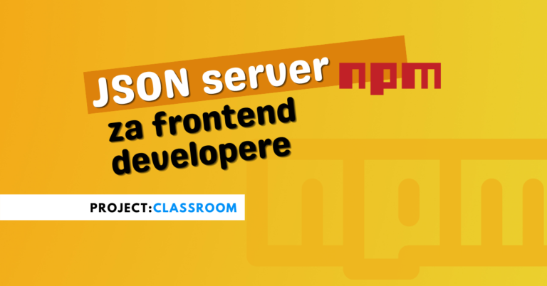 JSON server za frontend developere